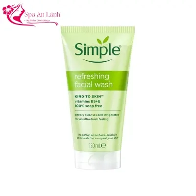 Gel rửa mặt không tạo bọt Simple Refreshing Facial Wash 150ml (mẫu mới)